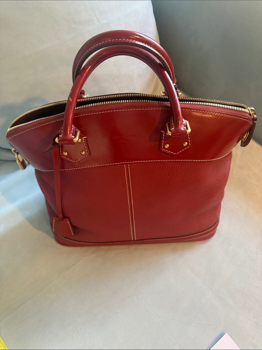 Louis Vuitton Taurillon Leather Suhali Lockit PM - Red Handle w/ Suhali wallet